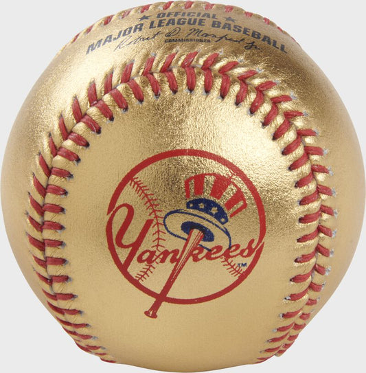 NY YANKEES RAWLINGS GOLD TEAM LOGO BASEBALL